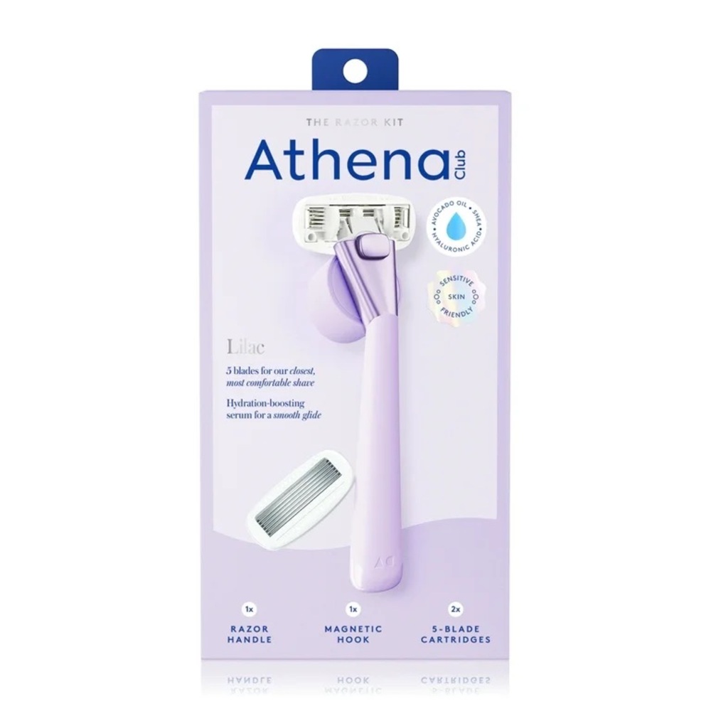 Athena Club 5-Blade Women's Razor Kit NWT